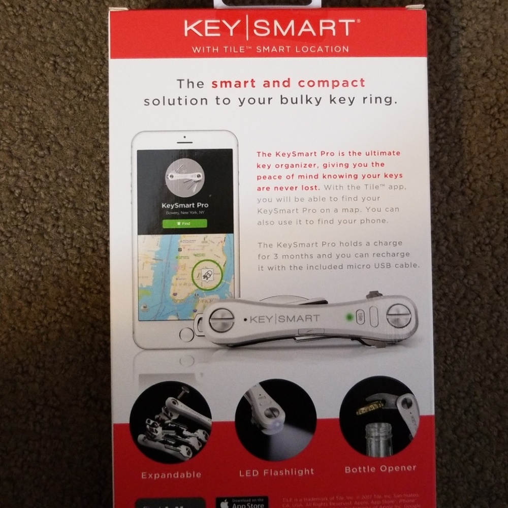 Key Smart tile digital key ring - Picture 2 of 2